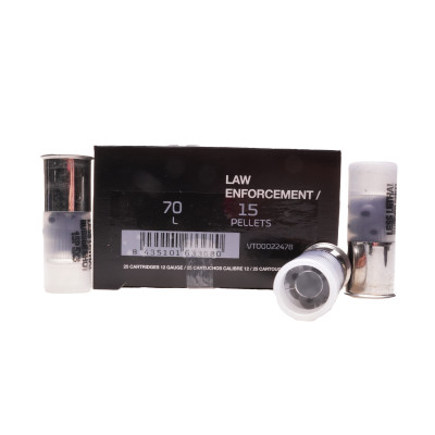 Rio Ammunition Ammunition, 12-Gauge, Rubber Shot Round, 15 Pellets [25]