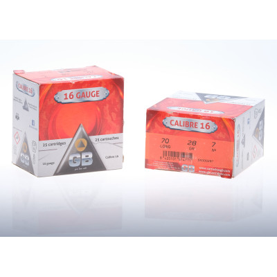 GB Ammunition, 16-Gauge, 28 gr, #7 [25]