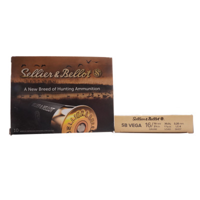 Sellier & Bellot Ammunition, 16-Gauge, Vega #3-30g [10]