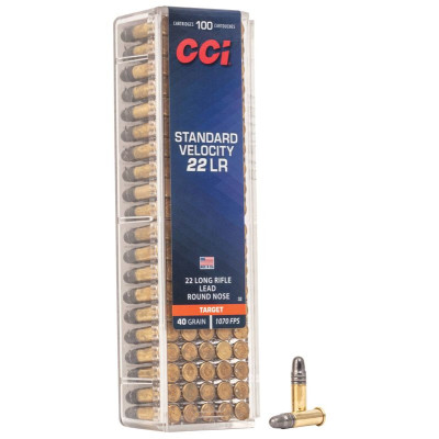 CCI Ammunition, .22 Long Rifle, Standard Velocity, 40 gr [100]