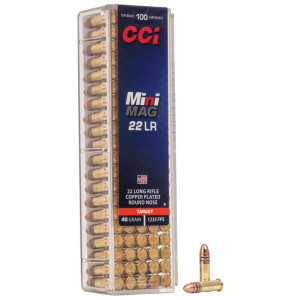 CCI Ammunition, .22 Long Rifle, Mini Mag, 40 gr [100]