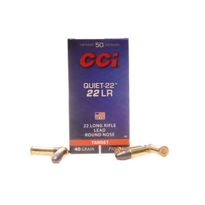 CCI Ammunition, .22 Long Rifle, Quiet, 40 gr [50]