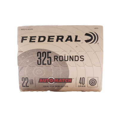 Federal Ammunition, .22 Long Rifle, 40 gr, Auto Match [325]