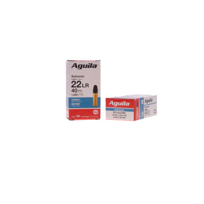 Aguila Ammunition Subsonic, .22 Long Rifle, 40 gr, SP [50]