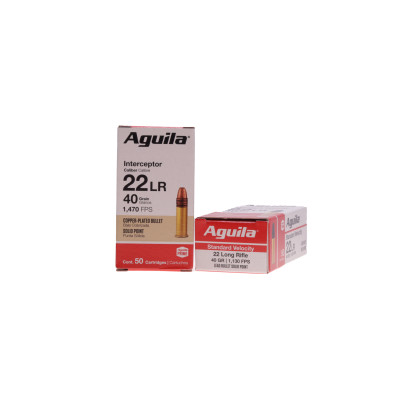 Aguila Ammunition Interceptor, .22 Long Rifle, 40 gr, SP [50] 