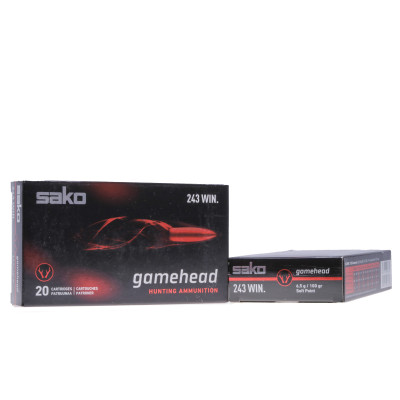 Sako Ammunition, .243 Winchester, Gamehead 100 gr, SP, SPFB [20]