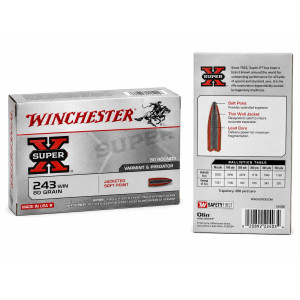 Winchester Ammunition, .243 Winchester, 80 gr, JSP [20]