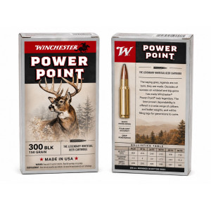 Winchester Ammunition, .300AAC Blackout, 150 gr, Power Point [20]