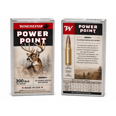 Winchester Ammunition, .300AAC Blackout, 150 gr, PP [20]