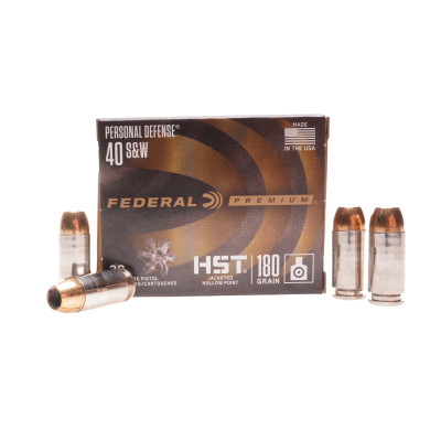 Federal Ammunition, 40SW, 180gr, HST JHP Tact [20]