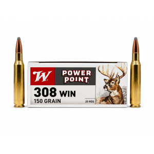 Winchester Ammunition, .308 Winchester, 150 GR, Powerpoint [20] 