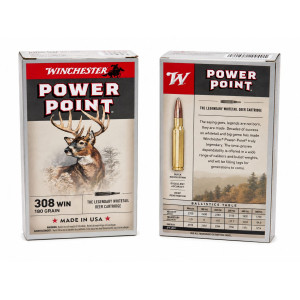 Winchester Ammunition, .308 Winchester, 180 gr, Power-Point [20]