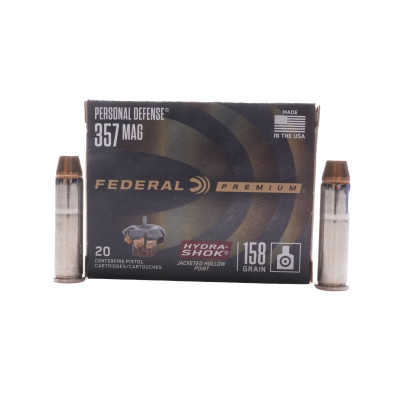 Federal Ammunition, .357 Magnum 158 gr, Hydra Shock Tactical [20]