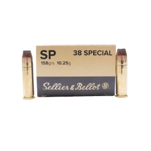 Sellier & Bellot Ammunition, .38 Special, 158 gr, JSP [50]