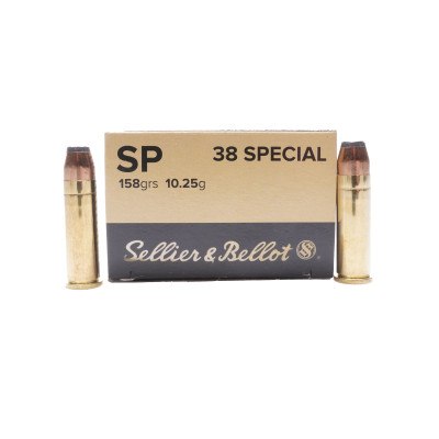 Sellier & Bellot Ammunition, .38 Special, 158 gr, JSP [50]