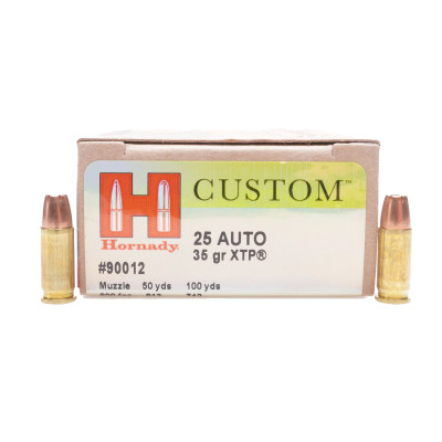 Hornady Ammunition, .25 ACP / 6.35mm, 45 gr, XTP [25]
