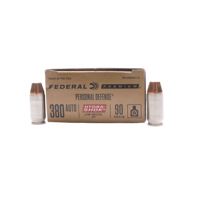 Federal Ammunition, .380 ACP / 9mm Short, 90 gr Hydra Shok [20]