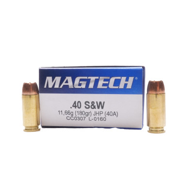 Magtech Ammunition, .40SW, 180 gr, JHP [50]