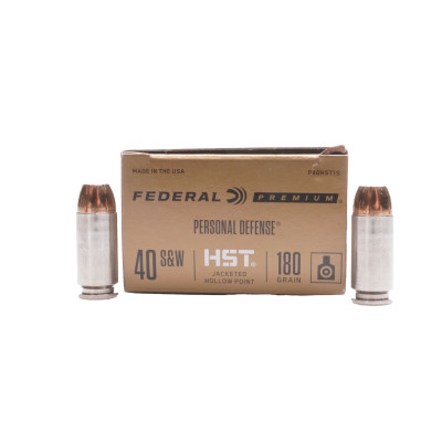 Federal Ammunition, .40SW, 180 gr, HST, JHP [20]