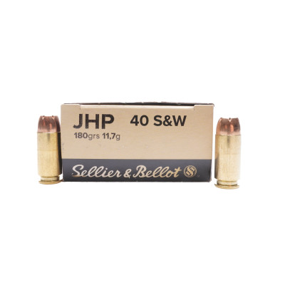 Sellier & Bellot Ammunition, .40SW, 180 gr, JHP [50]