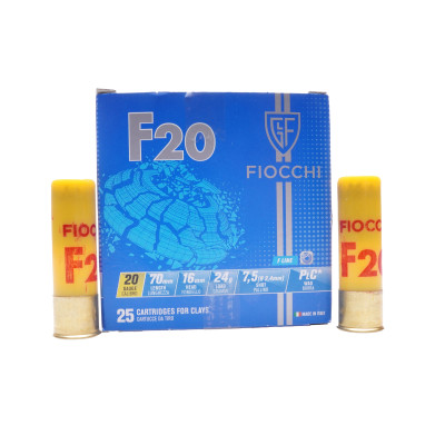 Fiocchi Ammunition, 20 Gauge, 7.5, 24 gr Trap [25]