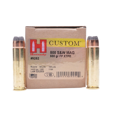 Hornady Ammunition, .500 Magnum, 500 gr, FTX [20]