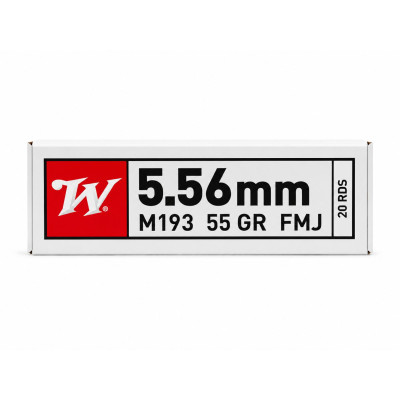 Winchester Ammunition, 5.56x45mm, 55 gr, FMJ [20] 