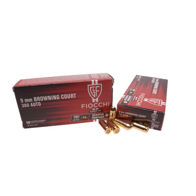 Fiocchi Ammunition, .380 ACP/ 9mm Short, 95 gr, FMJ [50]