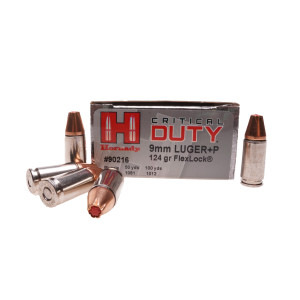 Hornady Ammuntion, 9×19mm Parabellum, 124 gr +P Luger [25]