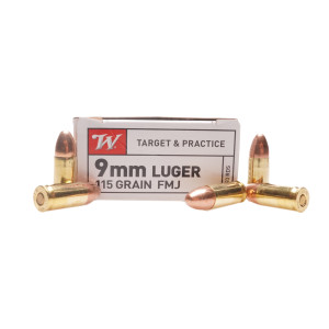 Winchester Amminition, 9×19mm Parabellum, 115 gr, FMJ [50]