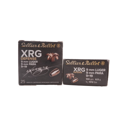 Sellier & Bellot Ammunition, 9×19mm Parabellum, 100 gr, XRG Defence [25]