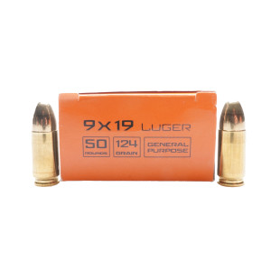 Kinetic Ammunition, 9×19mm Parabellum, 124 gr, FMJ [50]