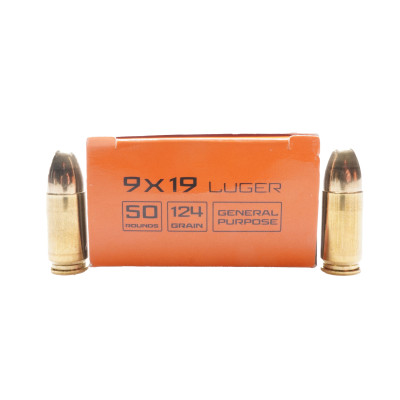 Kinetic Ammunition, 9×19mm Parabellum, 124 gr, FMJ [50]