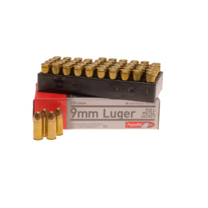 Aguila Ammunition 9×19mm Parabellum, 115 gr, FMJ [50]