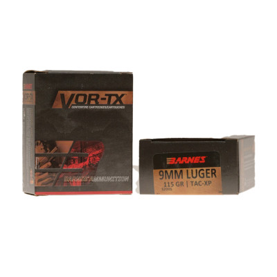 Barnes Ammunition, 9×19mm Parabellum, 115 gr, VOR-TX [20]