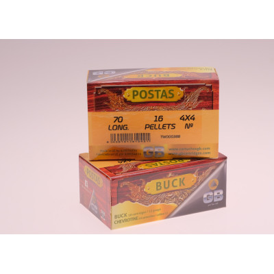 GB Ammunition, 12-Gauge, 30 gr,  #SSG (4X4) Buckshot [10]