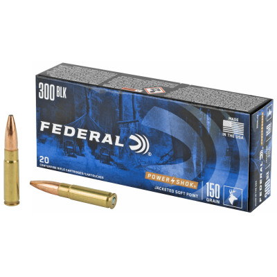 Federal Ammunition, .300 AAC Blackout, 150 gr, Power-Shok SP [20]