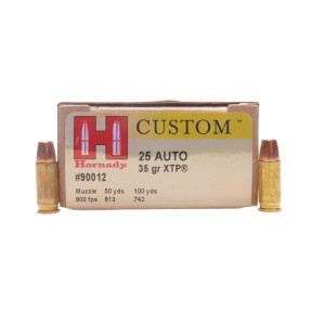 Hornady Ammunition, .25 ACP / 6.35mm, 35 gr, XTP [25]