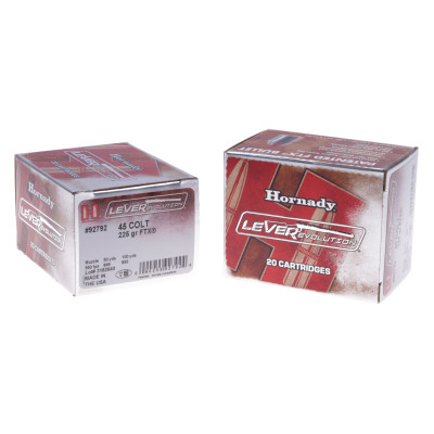 Hornady Ammunition, .45 Colt, 255 gr, FTX LVR [20]