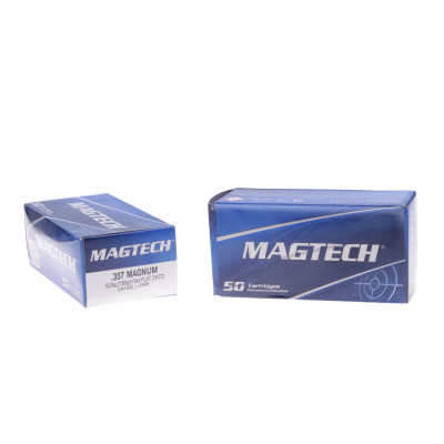 Magtech Ammunition, .357 Magnum, 158 gr, FMJ Flat [50]
