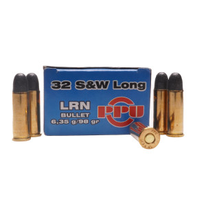 PPU PRVI Partizan Ammunition, .32 SW Long, 98 gr [50]