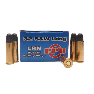 PPU PRVI Partizan Ammunition, .32 SW Long, 98 gr [50]