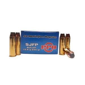 PPU PRVI Partizan Ammunition, .44 Remington Magnum, 240 gr, SJSP [50]