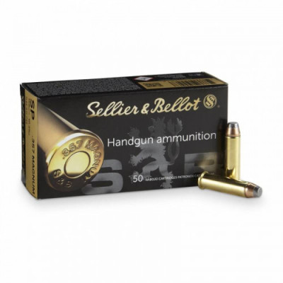 Sellier & Bellot Ammunition, .357 Magnum, 158 gr, JSP [50]