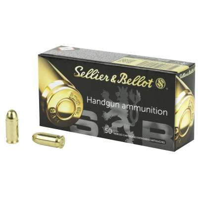 Sellier & Bellot Ammunition, .380 ACP / 9mm Short, 92 gr, FMJ [50]