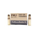 Sellier & Bellot Amminition, 7.62x25 Tokarev, 85 gr, FMJ, [50]