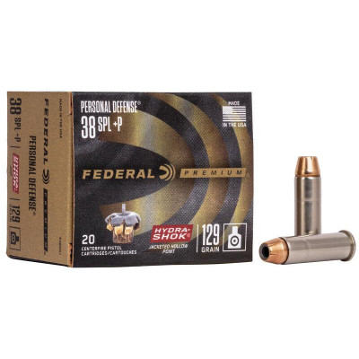 Federal Ammunition, .38 Special +P, 129 gr, Hydra Shock [20]
