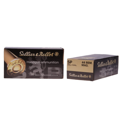 Sellier & Bellot Ammuniton, 44 Rem Mag, 240 gr, JSP [50]
