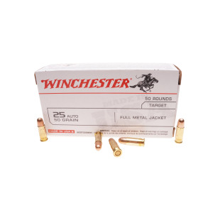 Winchester Ammunition, .25 ACP / 6.35mm, 50 gr, FMJ [50]