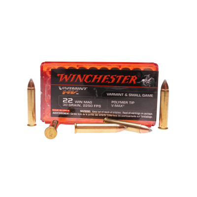 Winchester Ammunition, .22 Winchester Magnum Rimfire, 30 gr, V-Max [50]